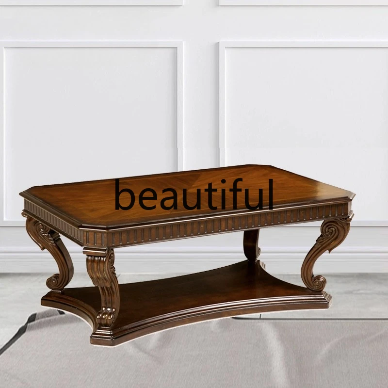 American rural retro old high-end solid wood carving living room negotiation table coffee table rectangular kung fu tea table
American rural retro old high-end solid wood carving living room negotiation table coffee table rectangular kung fu tea table
