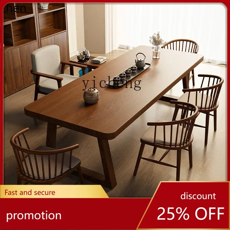 HXL Solid Wood Large Board Tea Table and Chairs Natural Wood Living Room Office Tea Table
HXL Solid Wood Large Board Tea Table and Chairs Natural Wood Living Room Office Tea Table