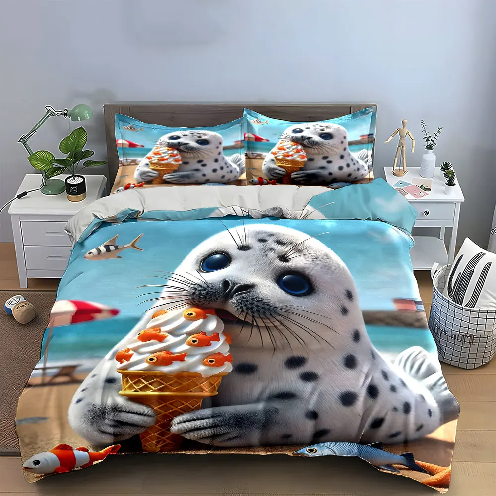 Seal Beach Ice Cream Decor Bedding Set with 1 Duvet Cover 2 Pillowcases Single Double King Queen, Gift
Seal Beach Ice Cream Decor Bedding Set with 1 Duvet Cover 2 Pillowcases Single Double King Queen, Gift