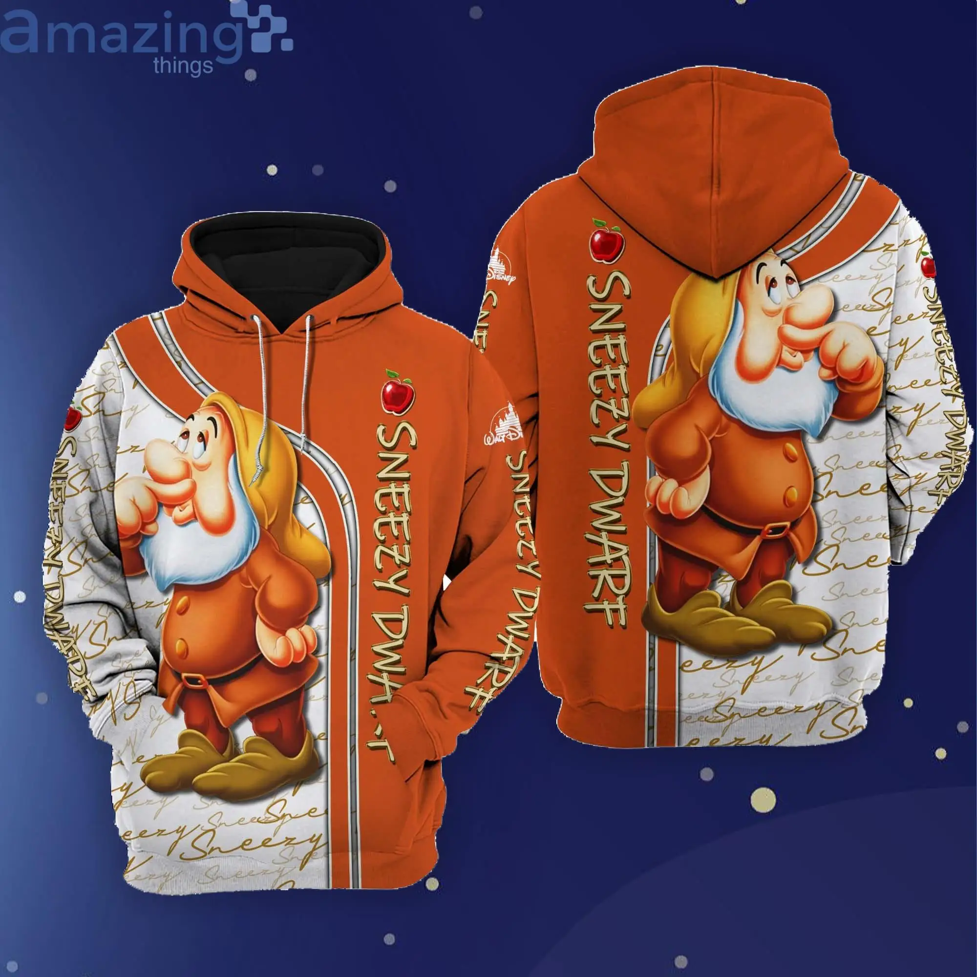 Sneezy Dwarf Snow White Disney Cartoon Graphic 3D Hoodie Zip Hoodie Men's Clothes
Sneezy Dwarf Snow White Disney Cartoon Graphic 3D Hoodie Zip Hoodie Men's Clothes
