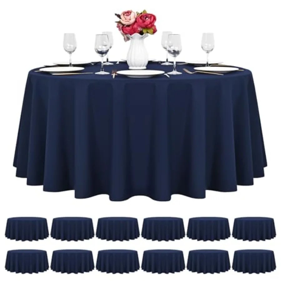 12 Pack Round Tablecloth - 90 inch Polyester Table Cloth for Tables - Waterproof, Stain Resistant, Washable - Bulk for Wedding,
12 Pack Round Tablecloth - 90 inch Polyester Table Cloth for Tables - Waterproof, Stain Resistant, Washable - Bulk for Wedding,