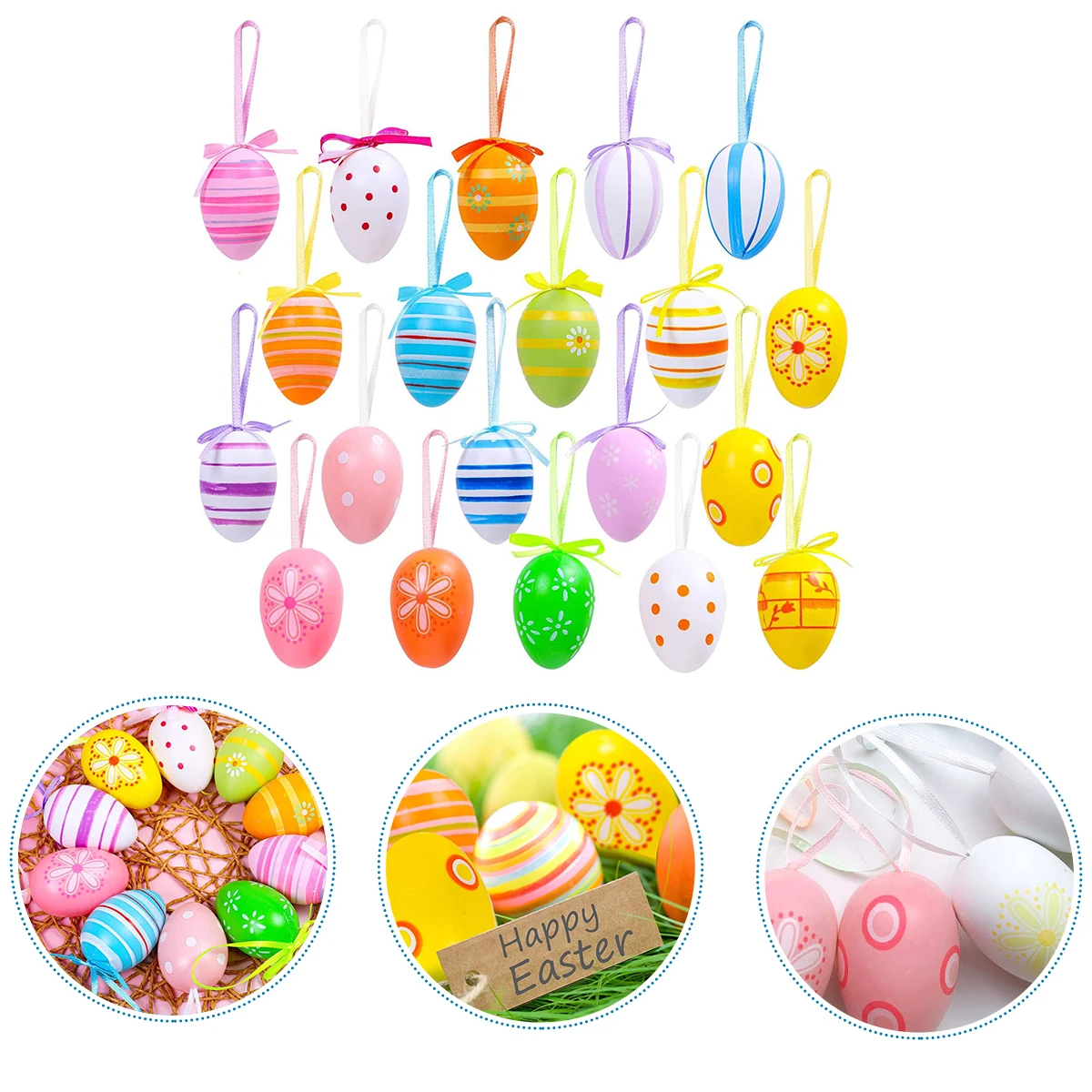 12 Pcs Easter Egg Decorations Lightweight Plastic Hanging Ornaments Gifts Kids Family Friends Photo Props Home
12 Pcs Easter Egg Decorations Lightweight Plastic Hanging Ornaments Gifts Kids Family Friends Photo Props Home