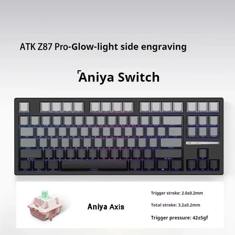 Atk Z87pro Mechanical Keyboard E-Sports Bluetooth Wireless Three Mode Customized Keyboard Gasket Structure All Key Hot Swappable
Atk Z87pro Mechanical Keyboard E-Sports Bluetooth Wireless Three Mode Customized Keyboard Gasket Structure All Key Hot Swappable