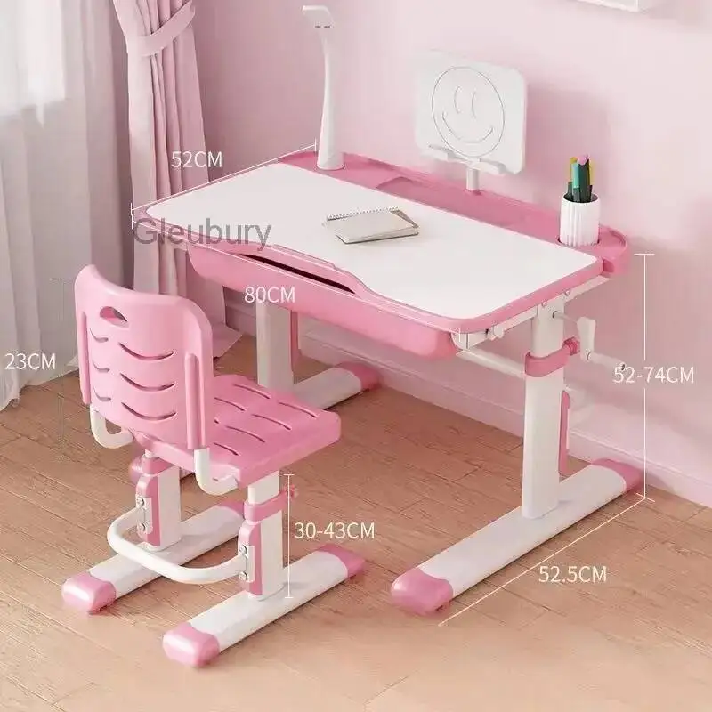 Chair and Kids Adjustable Study Set Desk Children's Writing Table Tiltable Drawing Desk for Home Learning 80x52cm
Chair and Kids Adjustable Study Set Desk Children's Writing Table Tiltable Drawing Desk for Home Learning 80x52cm