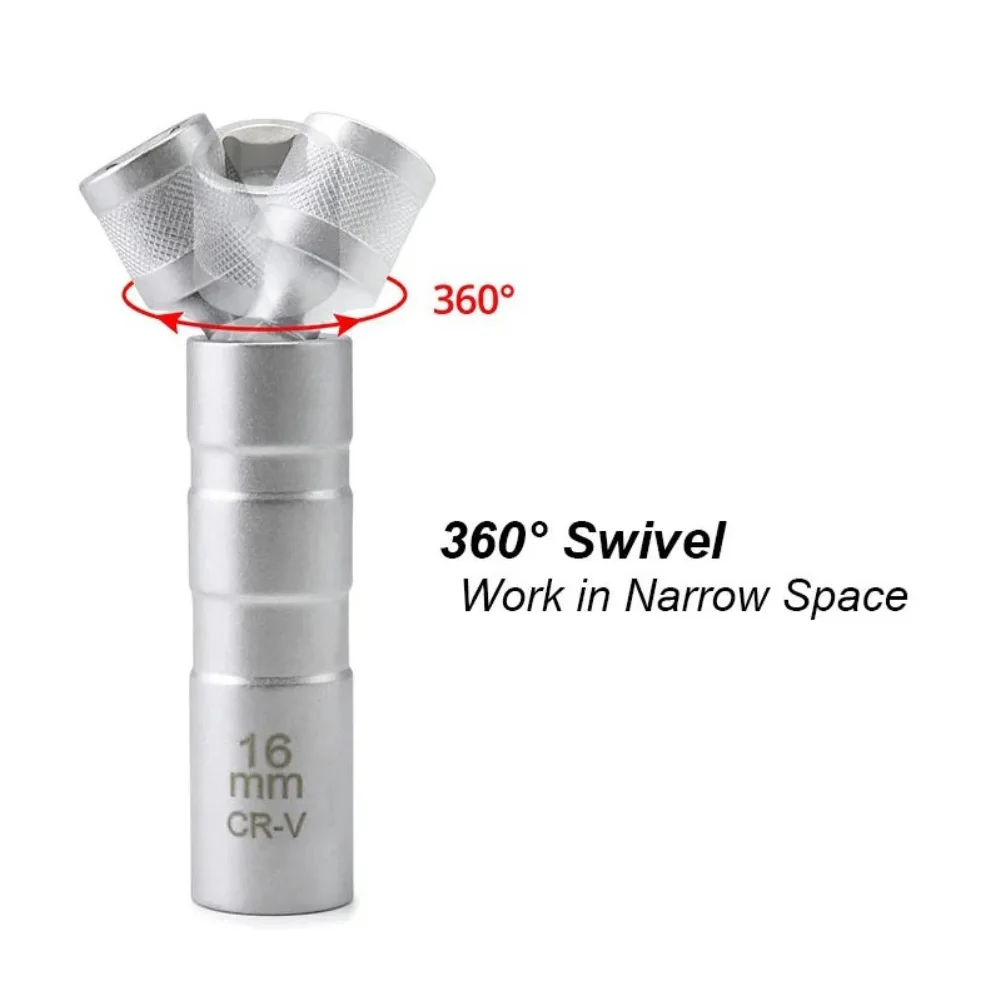 Магнитная искровая головка с поворотной головкой 14 мм и 16 мм для автомобильной механики с конструкцией из хром-ванадиевой стали
Магнитная искровая головка с поворотной головкой 14 мм и 16 мм для автомобильной механики с конструкцией из хром-ванадиевой стали