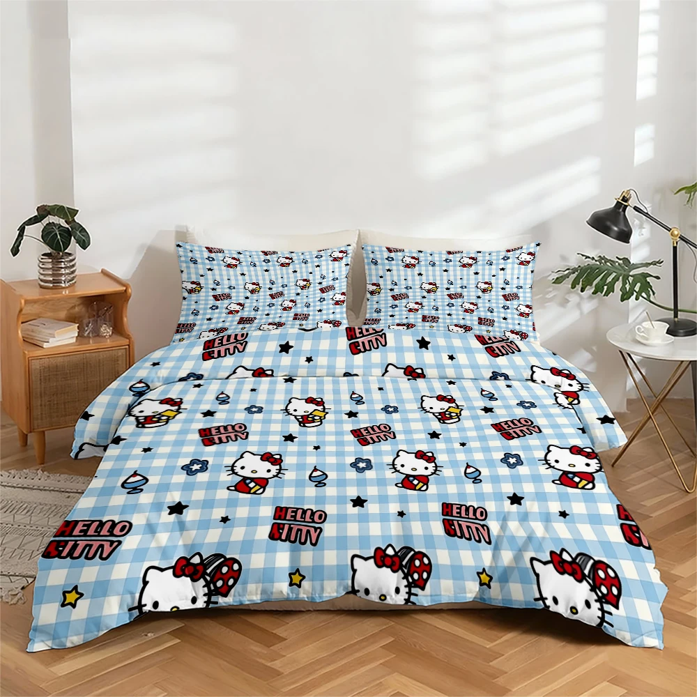 3-Piece High-Definition Digital Print Bedding Set Hello Kitty Large Floral Pattern Duvet Cover Set, Includes 1 Duvet Cover + 2 Pillowcases, Suitable for Bedroom, Guest Room, Home Decoration, Polyester Fiber Duvet Cover + Pillowcases, Ultra-Soft Bedding, T
3-Piece High-Definition Digital Print Bedding Set Hello Kitty Large Floral Pattern Duvet Cover Set, Includes 1 Duvet Cover + 2 Pillowcases, Suitable for Bedroom, Guest Room, Home Decoration, Polyester Fiber Duvet Cover + Pillowcases, Ultra-Soft Bedding, T