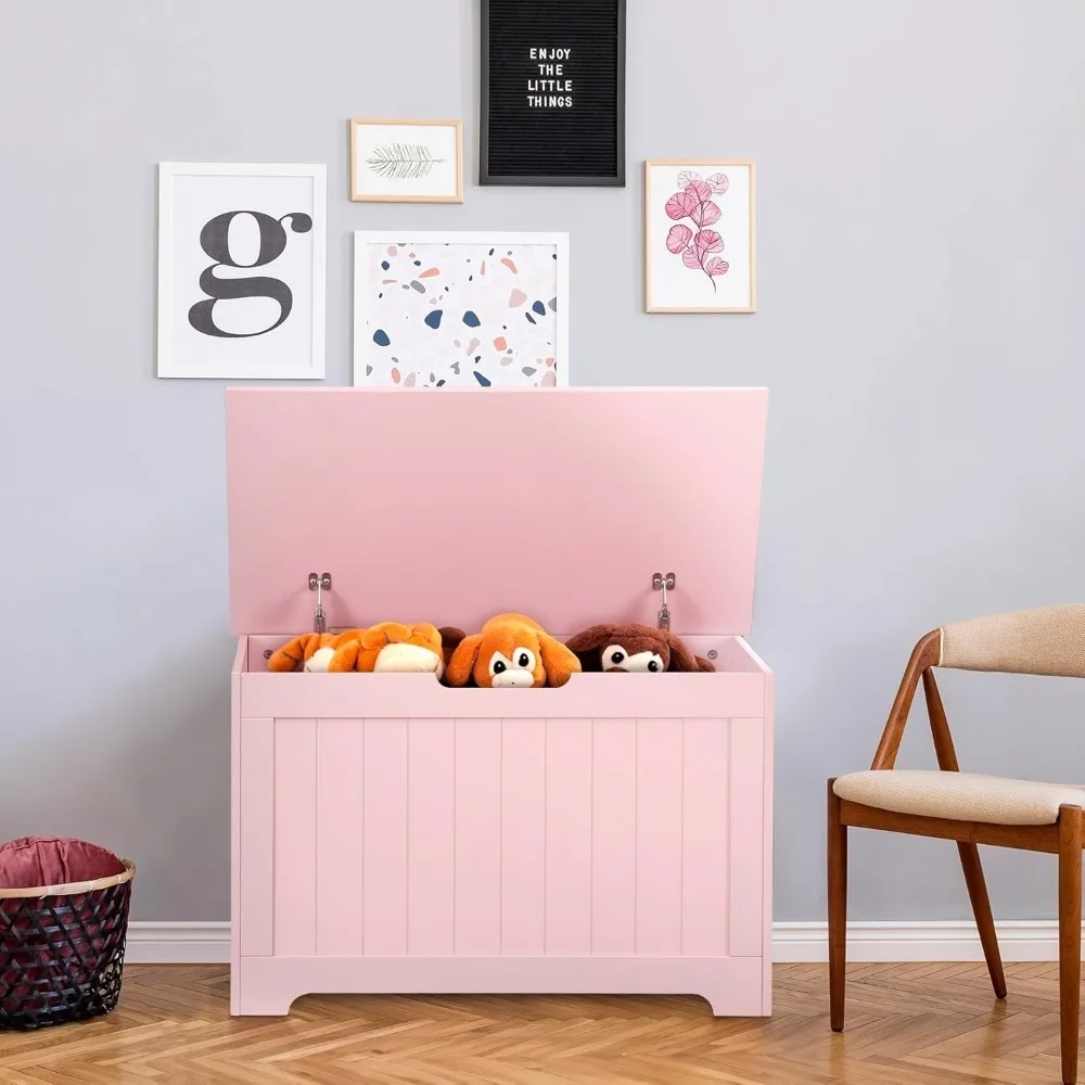 Modern Wooden Storage Chest, 30 inches Bench Trunk with Flip Top Lid and 2 Safety Hinges, Sturdy Decorative Box Organizer
Modern Wooden Storage Chest, 30 inches Bench Trunk with Flip Top Lid and 2 Safety Hinges, Sturdy Decorative Box Organizer