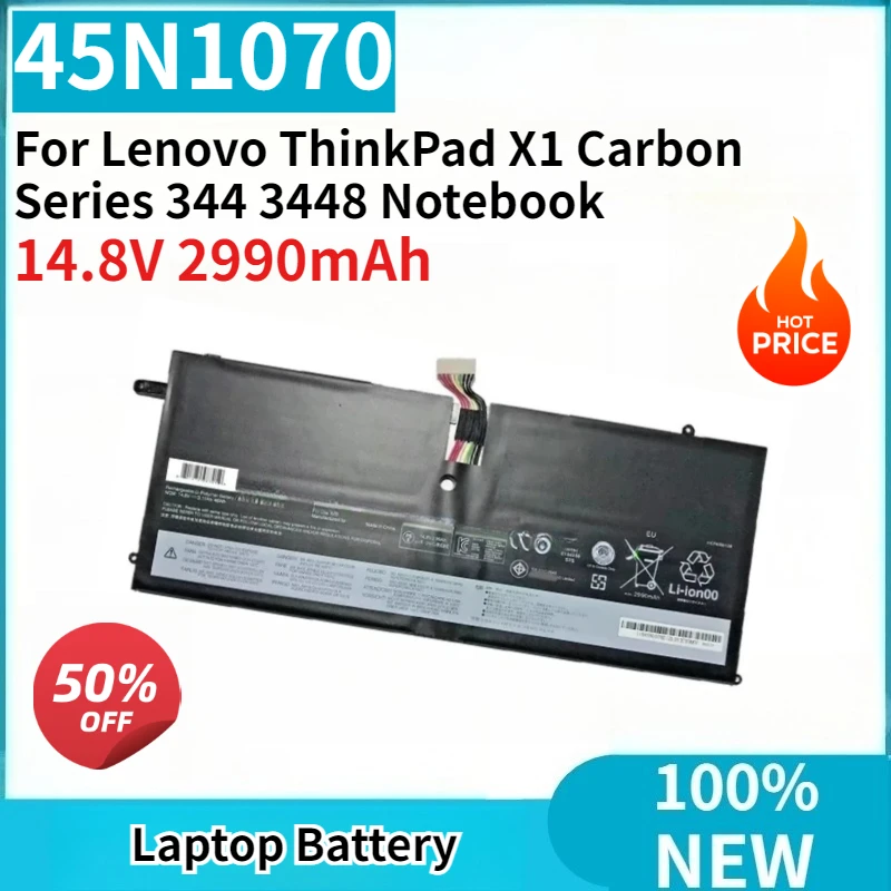Brand-New 45N1070 45N1071 14.8V 2990mAh Laptop Battery for Lenovo ThinkPad X1 Carbon Series 344 3448 Notebook
Brand-New 45N1070 45N1071 14.8V 2990mAh Laptop Battery for Lenovo ThinkPad X1 Carbon Series 344 3448 Notebook