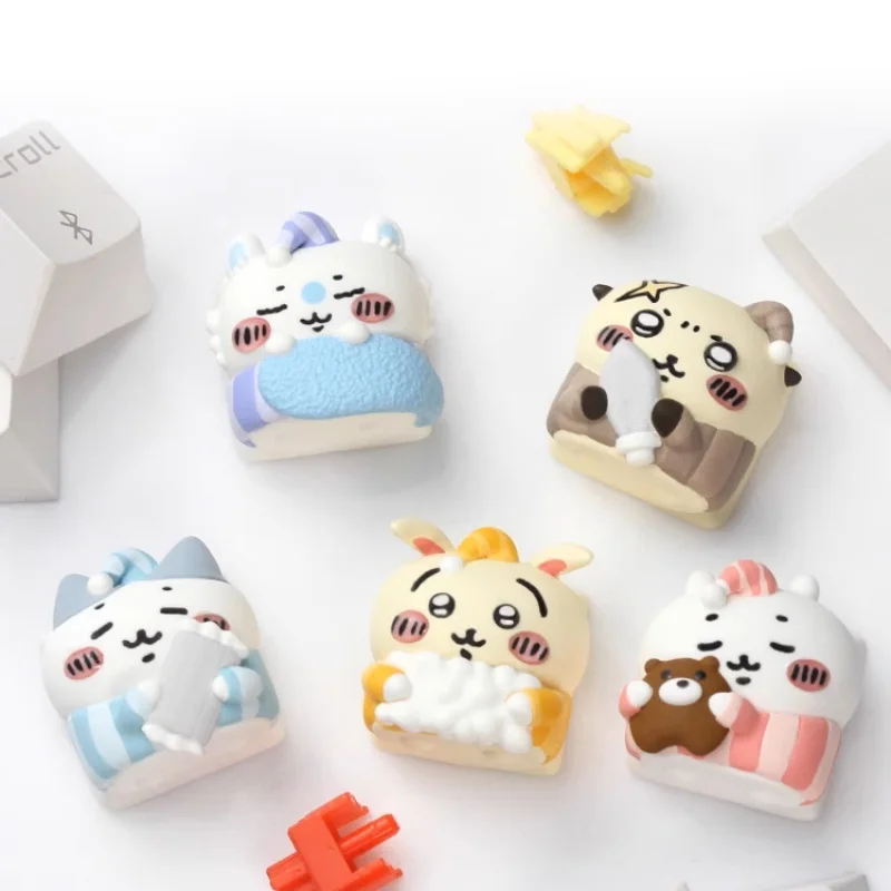 Lobo Keycap Chiikawa Hachiware Kawaii Фигурки Тема Смола Периферийные художественные колпачки для клавиш Механическая клавиатура Украшение Подарок 
Lobo Keycap Chiikawa Hachiware Kawaii Фигурки Тема Смола Периферийные художественные колпачки для клавиш Механическая клавиатура Украшение Подарок