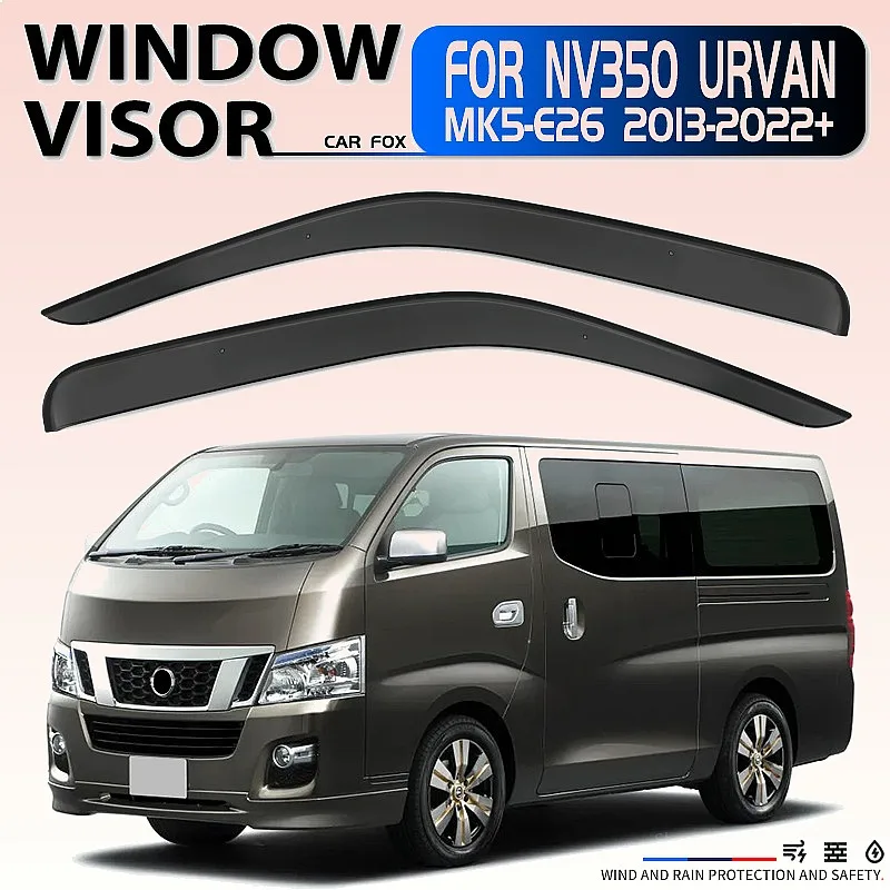 For Nissan NV350 Urvan 2013-2022 Car Window Visor Rain Sun Shade Windshield Side Deflector Awning Accessories
For Nissan NV350 Urvan 2013-2022 Car Window Visor Rain Sun Shade Windshield Side Deflector Awning Accessories