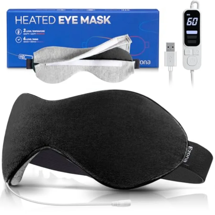 Heated Eye Mask, Warm Eye Compress Mask for Dry Eyes, USB Electric Eye Heating Pad with Temperature and Timer Control, Dry Eyes
Heated Eye Mask, Warm Eye Compress Mask for Dry Eyes, USB Electric Eye Heating Pad with Temperature and Timer Control, Dry Eyes