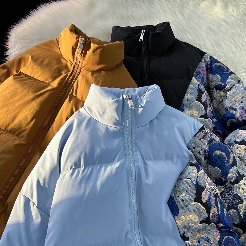 Thiened Cotton Jaet Men's Winter Clothes Bear Design Oversize down Cotton Coat Youth Trendy Casual Loose Fit Faion
Thiened Cotton Jaet Men's Winter Clothes Bear Design Oversize down Cotton Coat Youth Trendy Casual Loose Fit Faion