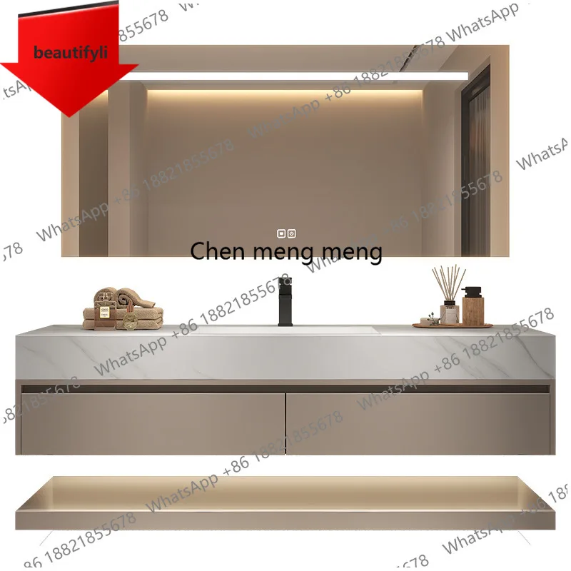 A46 Luxury Bathroom Vanities Double Washbasin Rock Slab Bathroom Cabinet Combination Ceramic Integrated Washstand Home Furniture
A46 Luxury Bathroom Vanities Double Washbasin Rock Slab Bathroom Cabinet Combination Ceramic Integrated Washstand Home Furniture