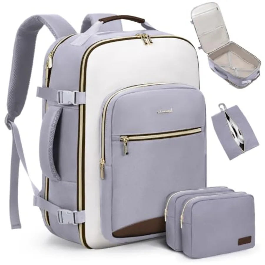 Large Travel Backpack for Women and Men, 40L Carry on Backpack for Airplanes, TSA Personal Item Travel Bag fits 17" Laptop, Wat
Large Travel Backpack for Women and Men, 40L Carry on Backpack for Airplanes, TSA Personal Item Travel Bag fits 17" Laptop, Wat