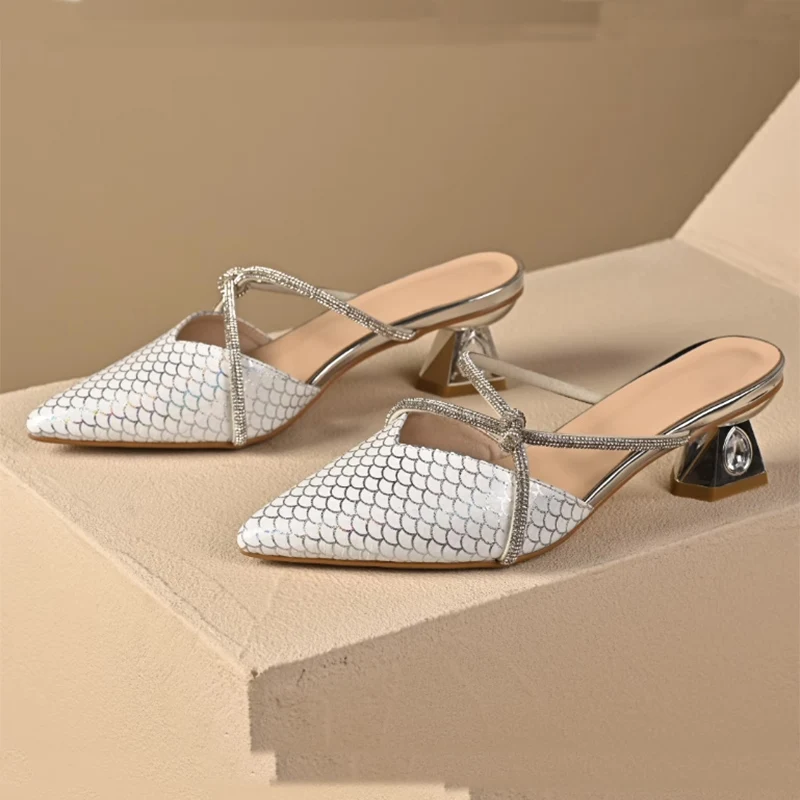 Crystal High Heels Women Sandals Pointed Toe Shoes Women Slippers Summer 2025 Luxury Elegant Dress Chunky Shoes Mujer Sandalias
Crystal High Heels Women Sandals Pointed Toe Shoes Women Slippers Summer 2025 Luxury Elegant Dress Chunky Shoes Mujer Sandalias