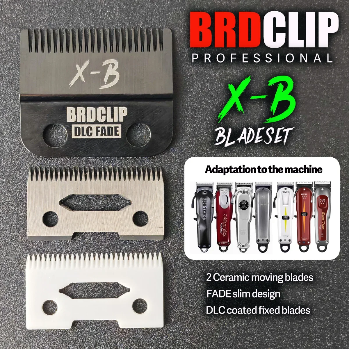 BRDCLIP Новый логотипDLC 2 керамические фиксированные лезвия подходят для большинства машин диаметром 45 мм, таких как WAHL8148 Magic/Senior/1919/супер конус.
BRDCLIP Новый логотипDLC 2 керамические фиксированные лезвия подходят для большинства машин диаметром 45 мм, таких как WAHL8148 Magic/Senior/1919/супер конус.