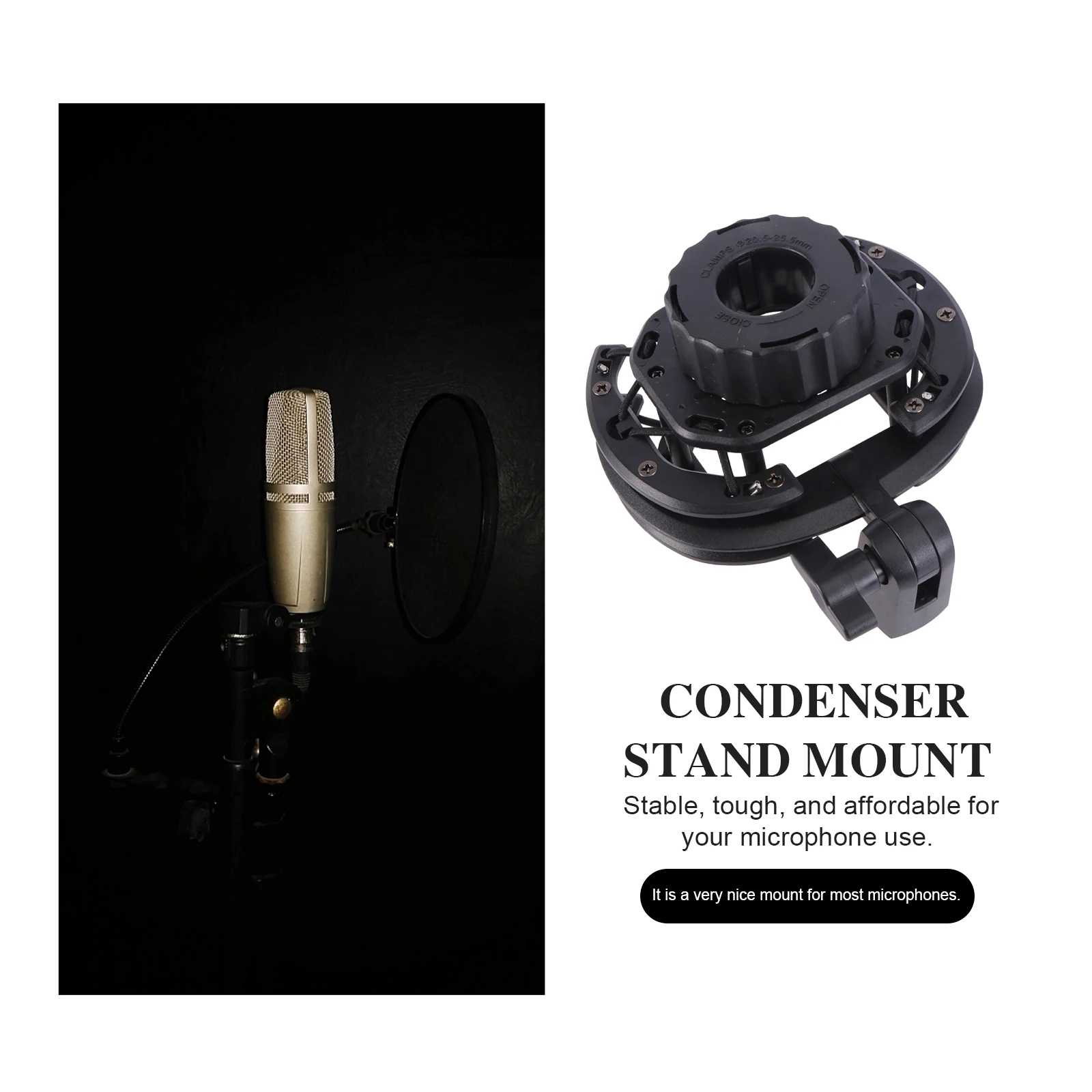 Condenser Microphone Stand Shock Mount Holder Stable Durable Large Diaphragm Mic Spider Bracket Studio Recording Broadcasting
Condenser Microphone Stand Shock Mount Holder Stable Durable Large Diaphragm Mic Spider Bracket Studio Recording Broadcasting