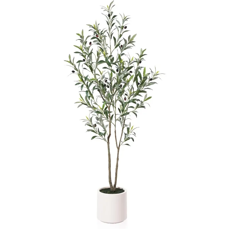 Artificial Olive Trees, 5 ft Tall Fake Olive Trees for Indoor, Large Olive Plants with White Planter for
Artificial Olive Trees, 5 ft Tall Fake Olive Trees for Indoor, Large Olive Plants with White Planter for
