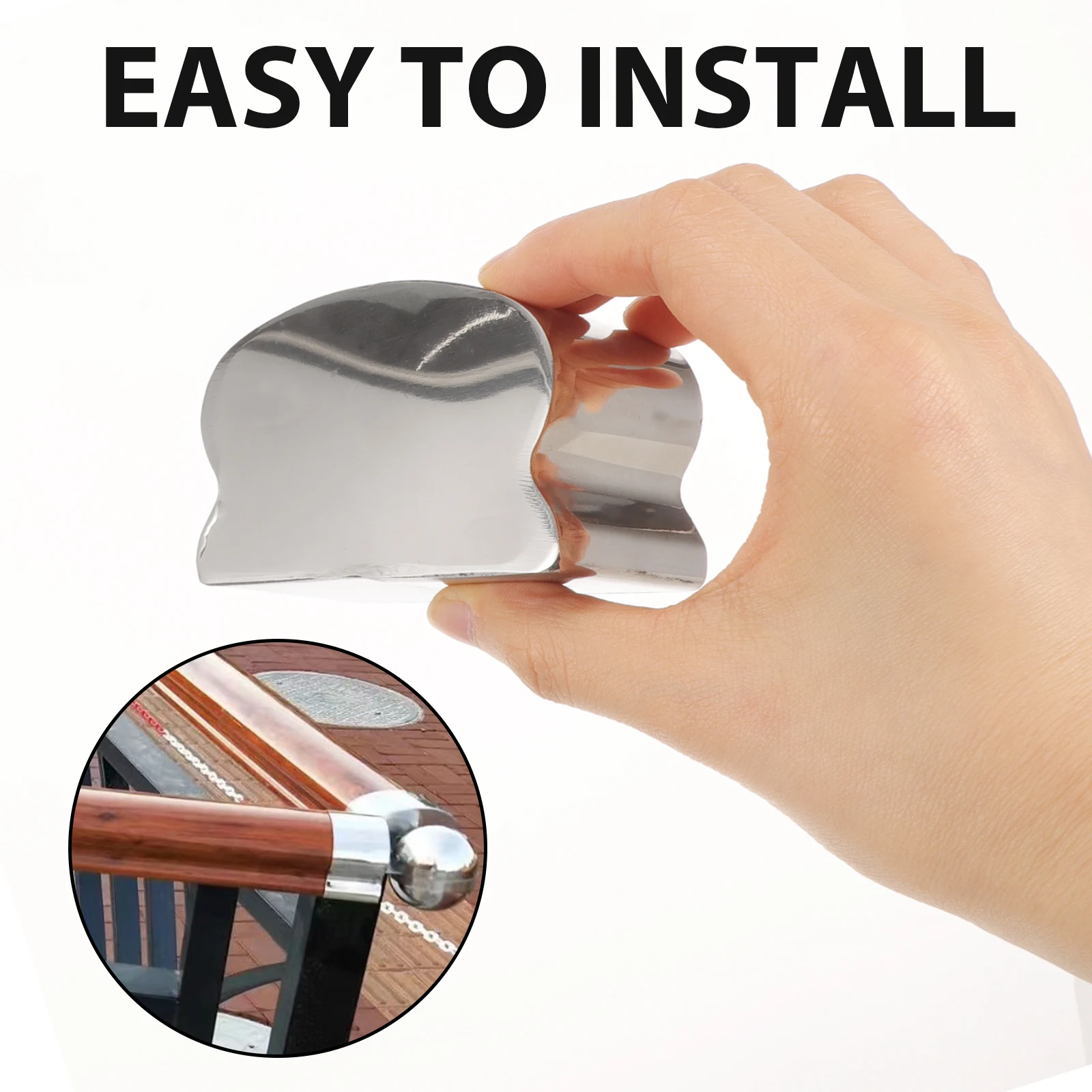 Stainless Steel Handrail End Cap Durable Tube Protector Pipe Fittings Accessories Tubing Plug for Wood Rail Staircase Stair
Stainless Steel Handrail End Cap Durable Tube Protector Pipe Fittings Accessories Tubing Plug for Wood Rail Staircase Stair
