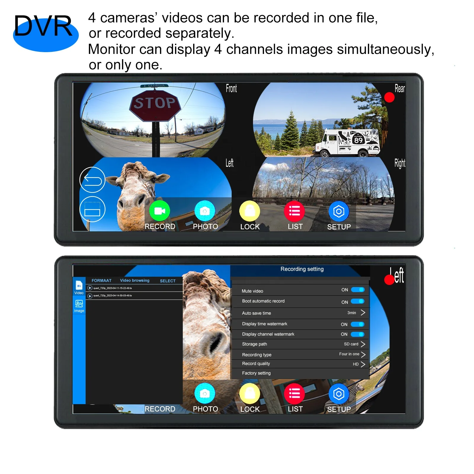 IPoster 10.1in 4G Android 4CH DVR GPS Navigation Built In BT CMSV 3D Bird View Touch Screen Monitor And 1080P Cameras 360° Kit
IPoster 10.1in 4G Android 4CH DVR GPS Navigation Built In BT CMSV 3D Bird View Touch Screen Monitor And 1080P Cameras 360° Kit