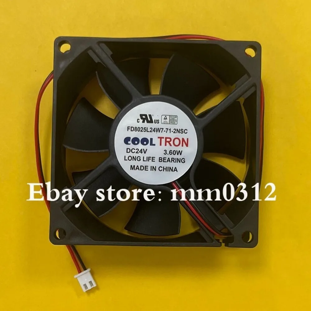 For COOLTRON FD8025L24W7-71-2NSC 8025 DC24V 3.60W 8CM 2-Wire Axial Cooling Fan
For COOLTRON FD8025L24W7-71-2NSC 8025 DC24V 3.60W 8CM 2-Wire Axial Cooling Fan
