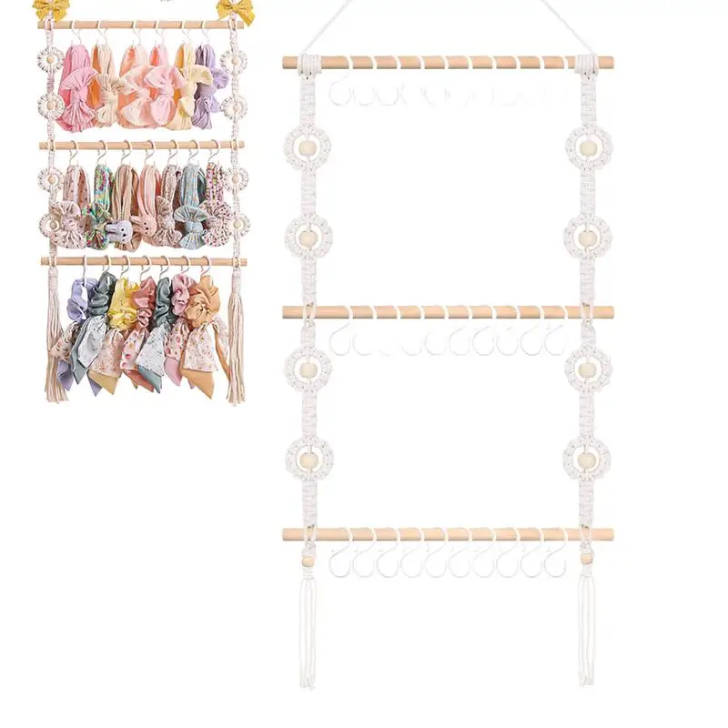Hair Bow Holder Girls Hair Accessory Organizer Wall-Mounted Woven Rack Multi-Layer Display Tool For Dormitory Bedroom Nursery
Hair Bow Holder Girls Hair Accessory Organizer Wall-Mounted Woven Rack Multi-Layer Display Tool For Dormitory Bedroom Nursery