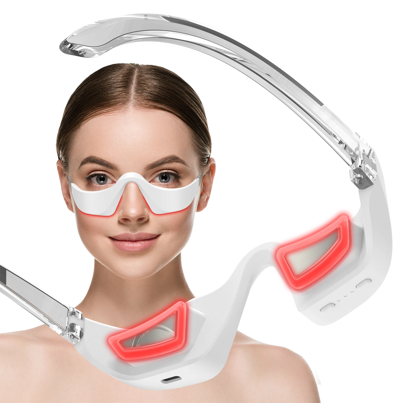 3 Colors LED Under Eye Beauty Device 3D Microcurrent Contour Eye Massager Eye Care Glasses for Puffiness and Fine Lines Eye Bag
3 Colors LED Under Eye Beauty Device 3D Microcurrent Contour Eye Massager Eye Care Glasses for Puffiness and Fine Lines Eye Bag