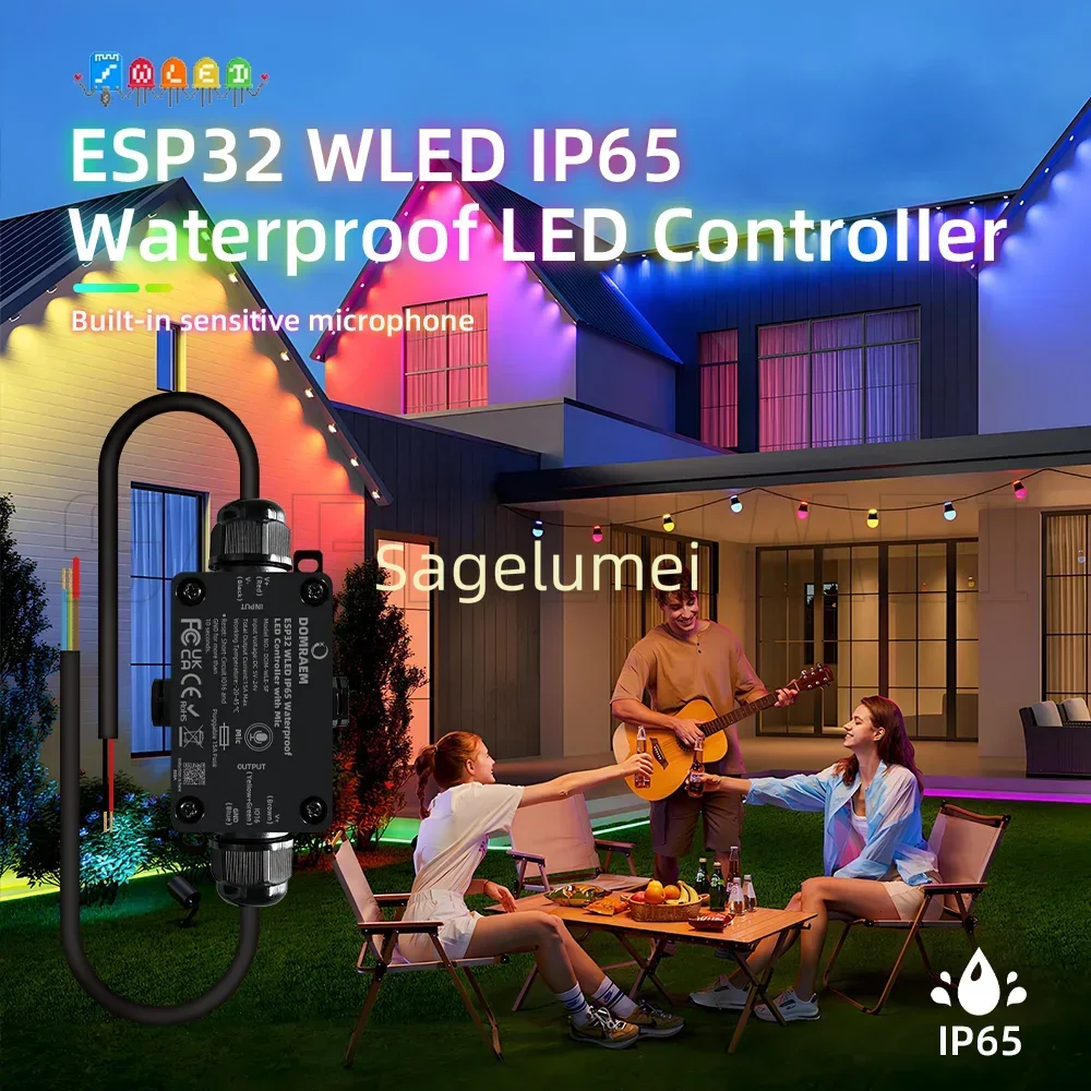 1CH/2CH Outdoor Waterproof ESP32 WLED Digital LED Mic Controller IP65 15A Fuse RCP WS2811/05etc Alexa/HA/MQTT App Remote RGB IC
1CH/2CH Outdoor Waterproof ESP32 WLED Digital LED Mic Controller IP65 15A Fuse RCP WS2811/05etc Alexa/HA/MQTT App Remote RGB IC