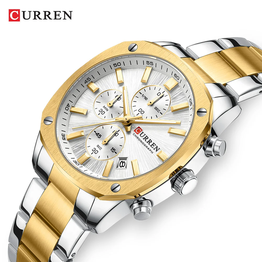 CURREN 8490 New Business Square Multifunctional Quartz Wristwatch Calendar Chronograph Waterproof Watch relógios masculino Clock
CURREN 8490 New Business Square Multifunctional Quartz Wristwatch Calendar Chronograph Waterproof Watch relógios masculino Clock
