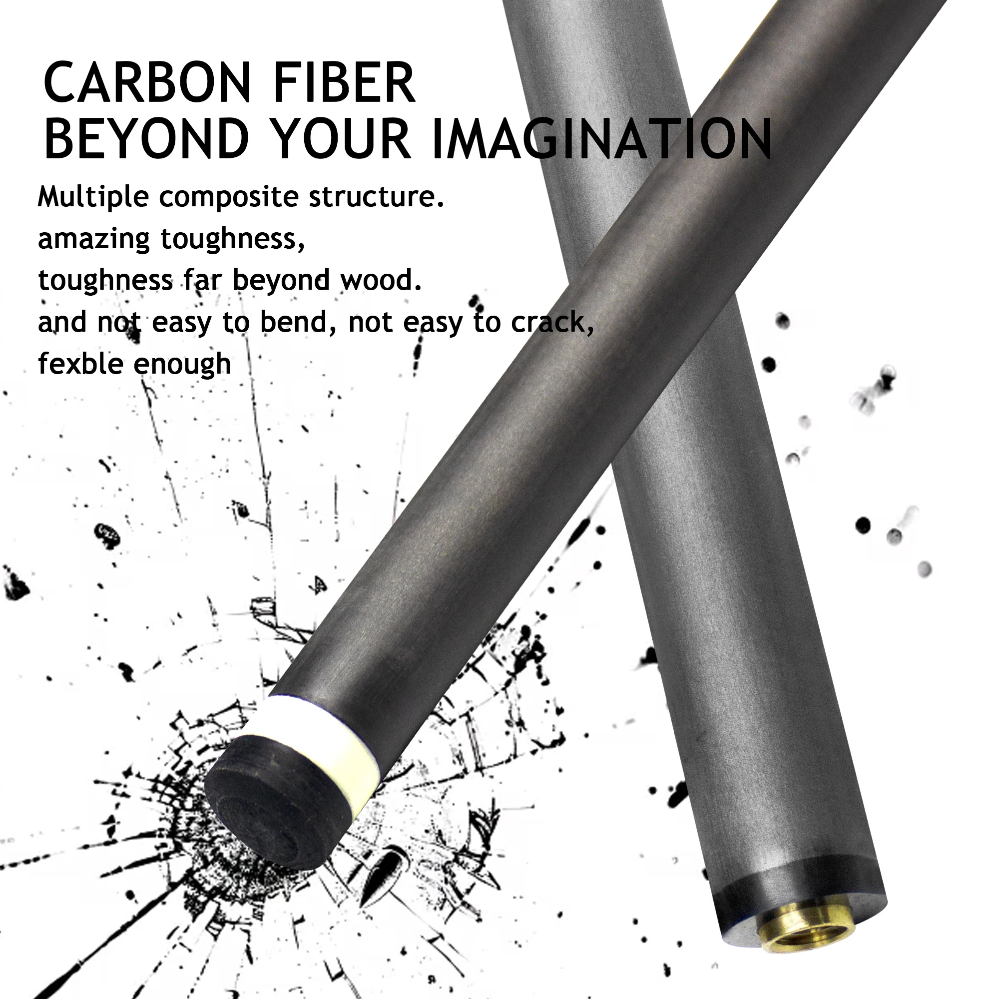 Carbon Fiber Pool Cue Stick for Billiards, Snooker, 3 Cushion Billiards - High Toughness, Durable, Flexible Design
Carbon Fiber Pool Cue Stick for Billiards, Snooker, 3 Cushion Billiards - High Toughness, Durable, Flexible Design