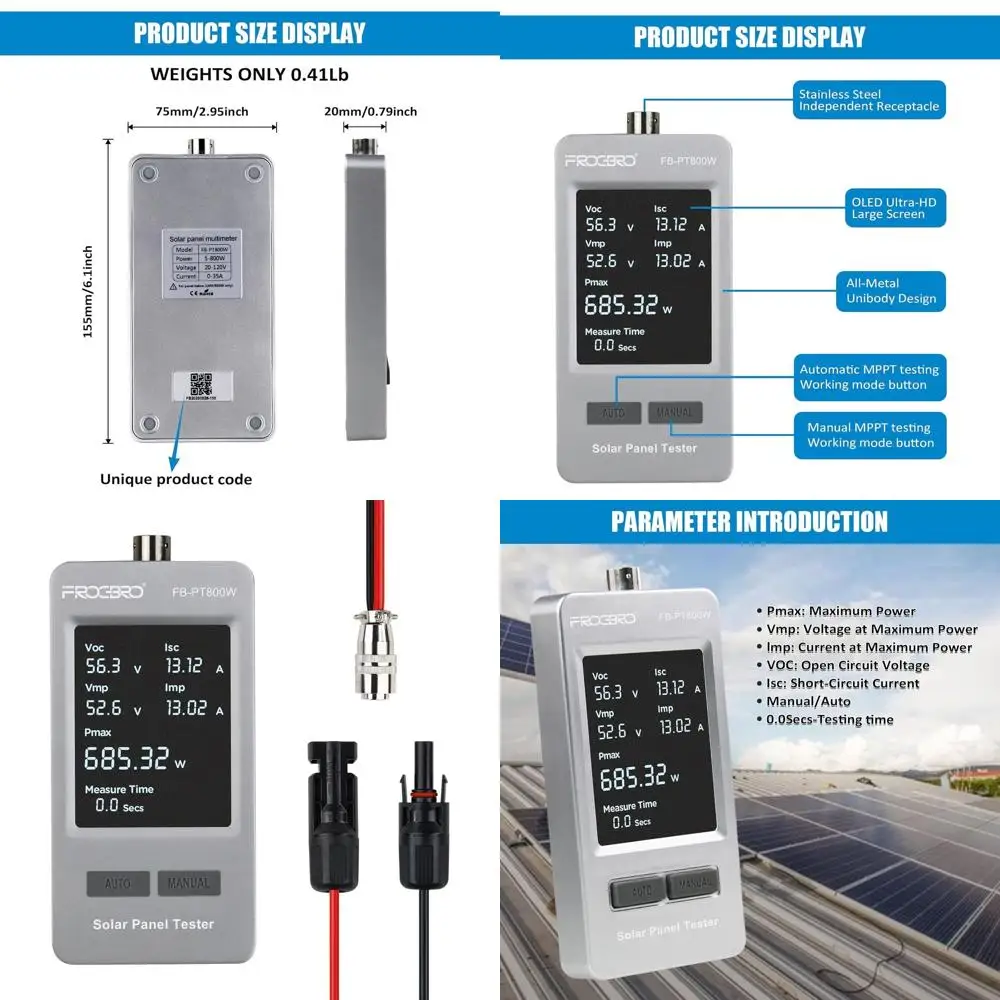 High-Resolution OLED Solar Panel Tester with Smart MPPT and Data Analysis
High-Resolution OLED Solar Panel Tester with Smart MPPT and Data Analysis