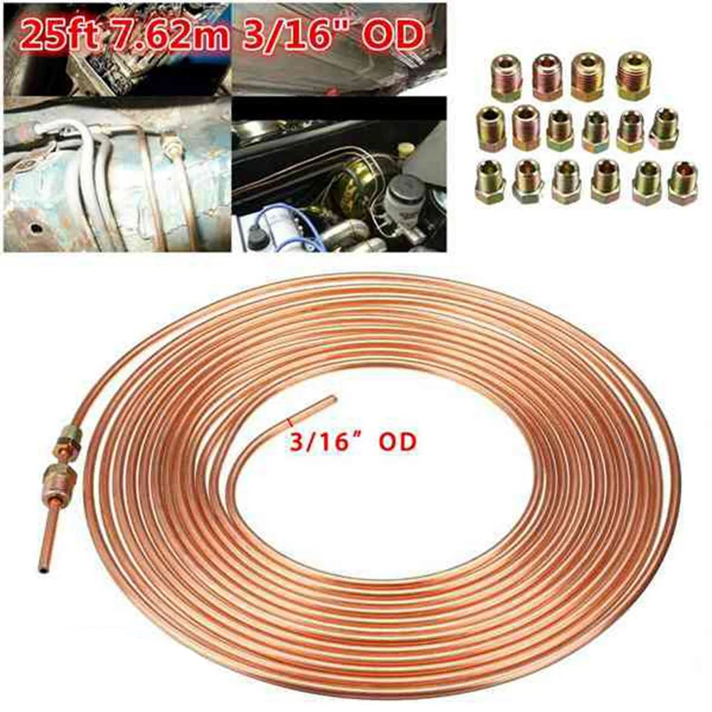 ABMO 25 футов 7,62 м катушка рулонной трубки диаметром 3/16 дюйма, медная тормозная трубка, шланг, соединительное соединение трубопроводов с 15 гаечками, фитинги
ABMO 25 футов 7,62 м катушка рулонной трубки диаметром 3/16 дюйма, медная тормозная трубка, шланг, соединительное соединение трубопроводов с 15 гаечками, фитинги