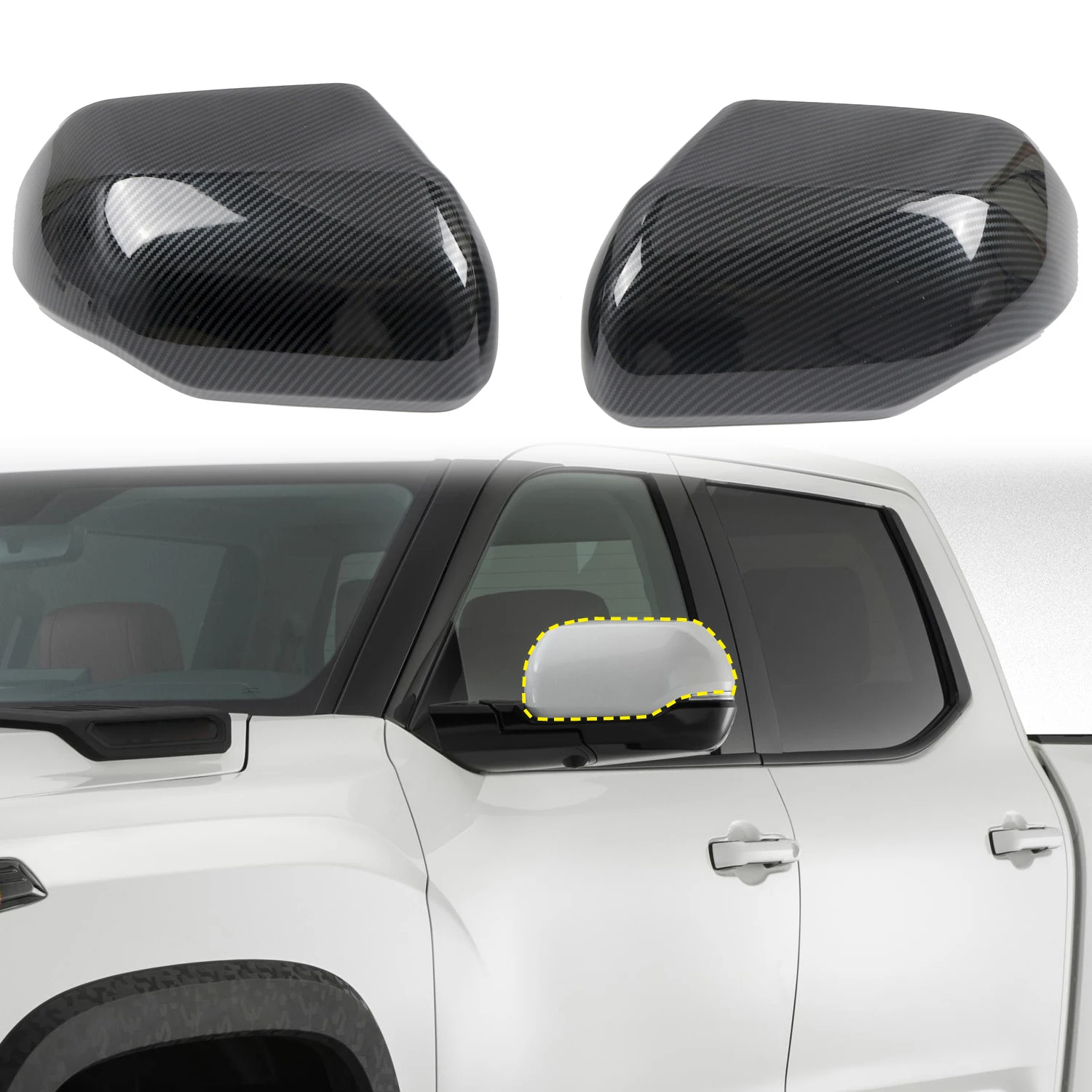 For Toyota Tundra 2022 2023 2024 Car Accessories ABS Plastic Rearview Side Door Mirror Cover Trim 2PCS
For Toyota Tundra 2022 2023 2024 Car Accessories ABS Plastic Rearview Side Door Mirror Cover Trim 2PCS