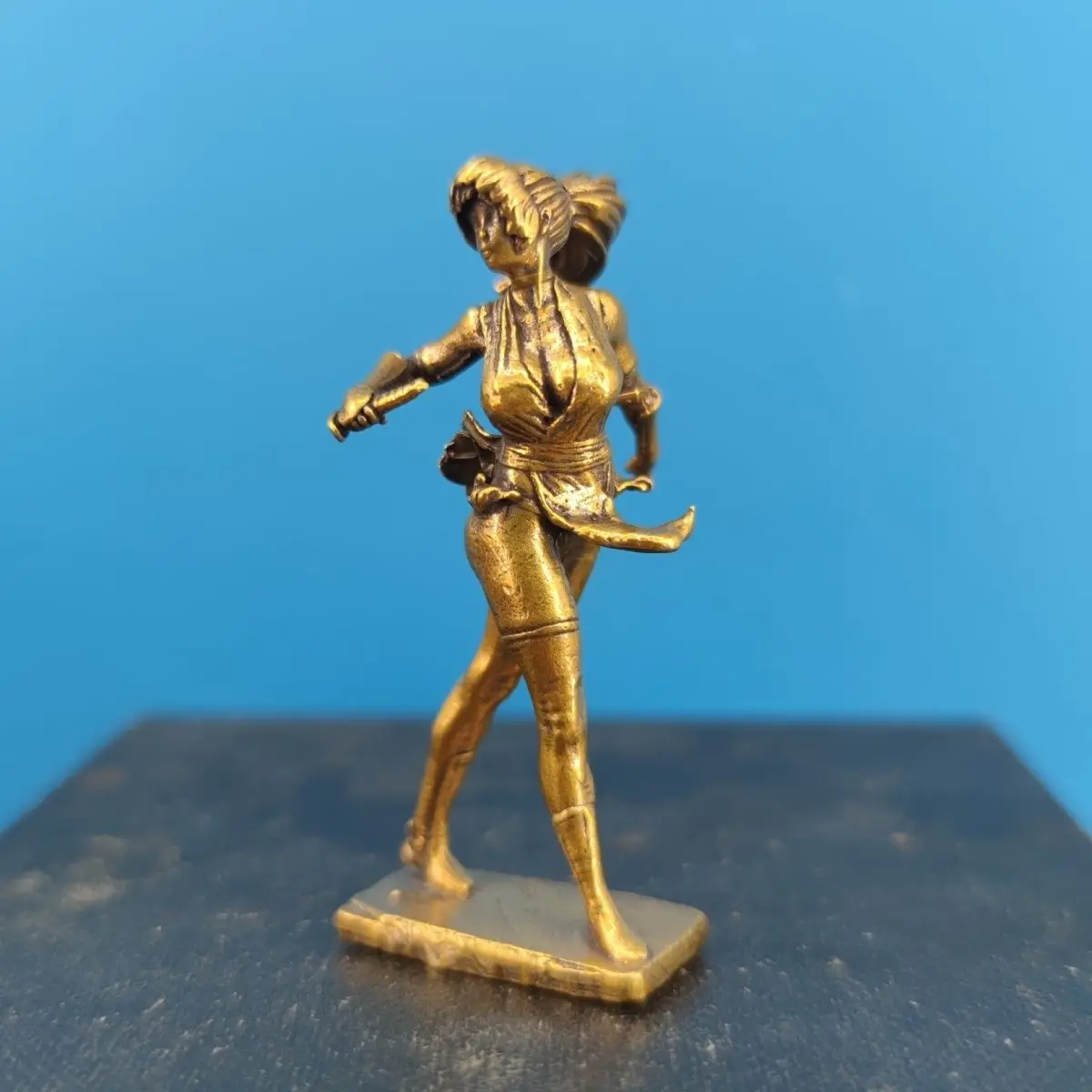 Solid Brass Oriental Dancer Sculpture - Flowing Qipao Girl with Dynamic Walking Pose, Desk Art Decor Collectible Gift Mini Decor
Solid Brass Oriental Dancer Sculpture - Flowing Qipao Girl with Dynamic Walking Pose, Desk Art Decor Collectible Gift Mini Decor