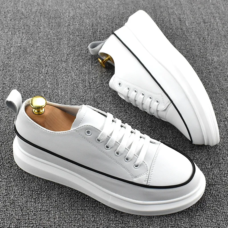 men's casual white shoes lace-up natural leather flats shoe street style platform sneakers breathable stylish footwear zapatos
men's casual white shoes lace-up natural leather flats shoe street style platform sneakers breathable stylish footwear zapatos