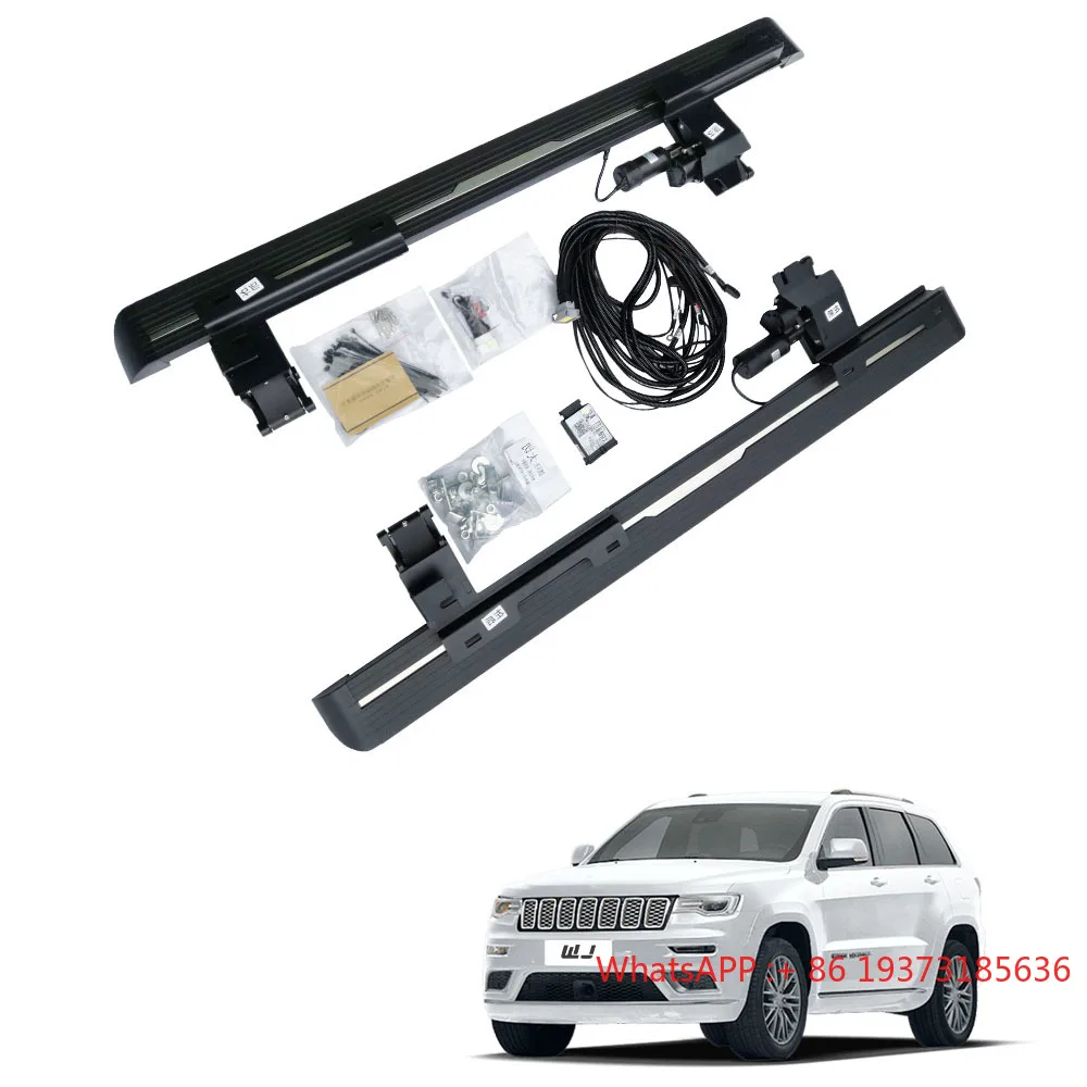 WJ Super Price LED Lights Car Padel SideSteps Electric Retractable Running Boards for Grand Cherokee L