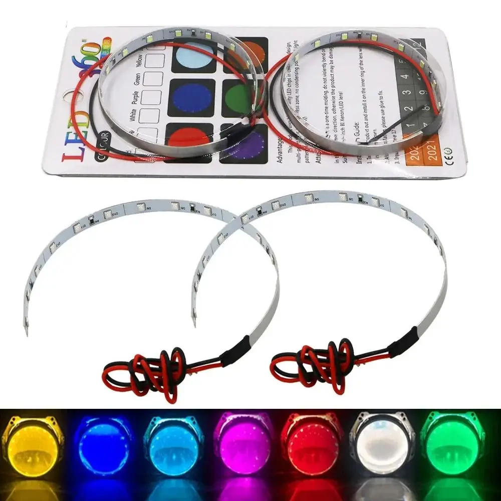 2Pcs/Set 360 Degree Car Motorcycle Headlights Super Bright Modified Demon Devil Eyes Light Colorful 12V Halo Rings
2Pcs/Set 360 Degree Car Motorcycle Headlights Super Bright Modified Demon Devil Eyes Light Colorful 12V Halo Rings