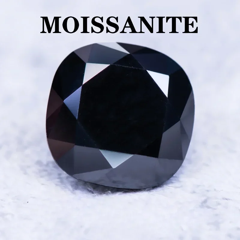 Moissanite Stone Natural Black Color Cushion Cut Charms Gemstone DIY Ring Necklace Earrings Main Materials with Certificate
Moissanite Stone Natural Black Color Cushion Cut Charms Gemstone DIY Ring Necklace Earrings Main Materials with Certificate