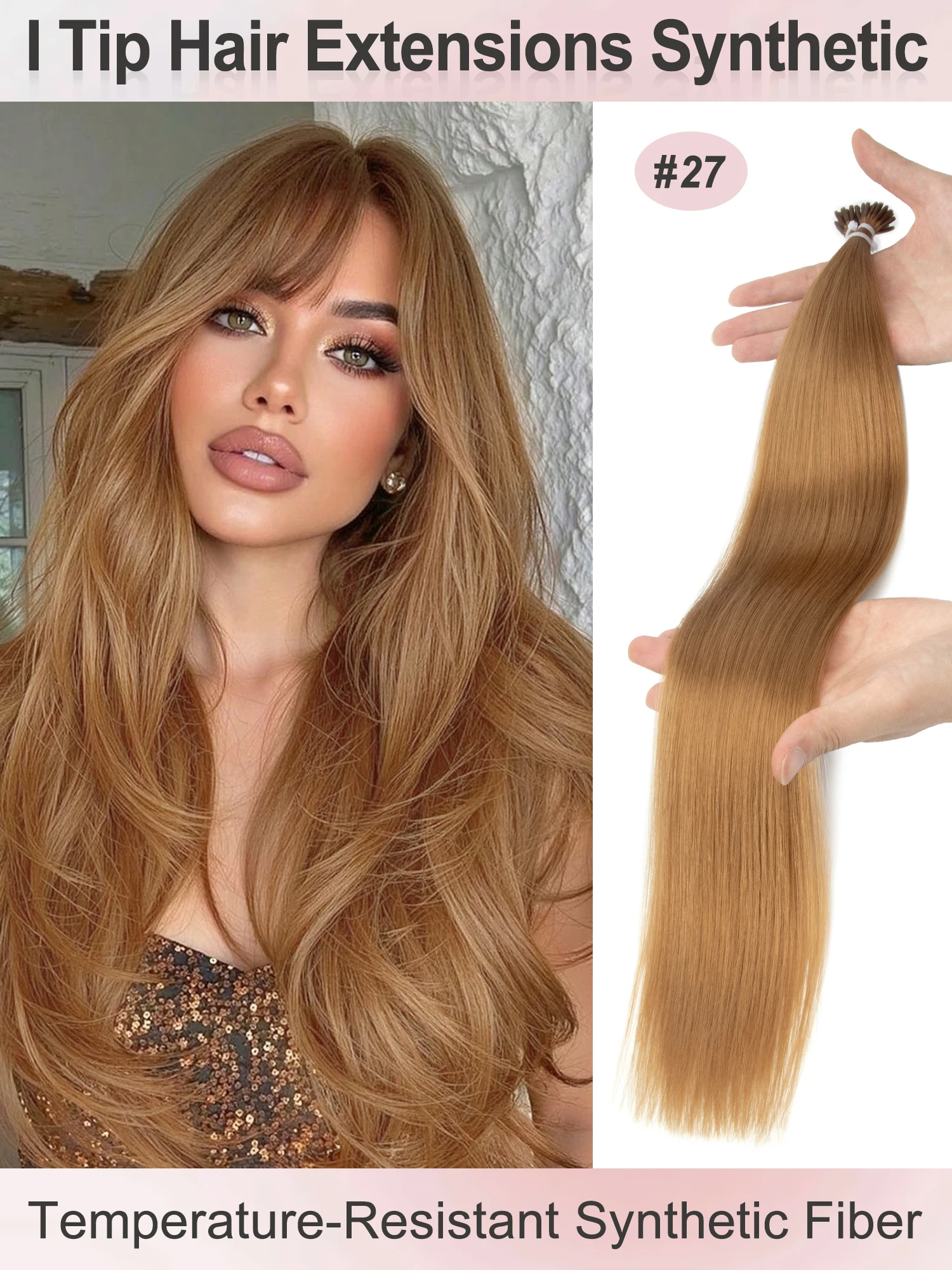 50Strands I Tip Synthetic Hair Extensions Invisible Straight Micro Beads Design Add Volume Daily Use
50Strands I Tip Synthetic Hair Extensions Invisible Straight Micro Beads Design Add Volume Daily Use