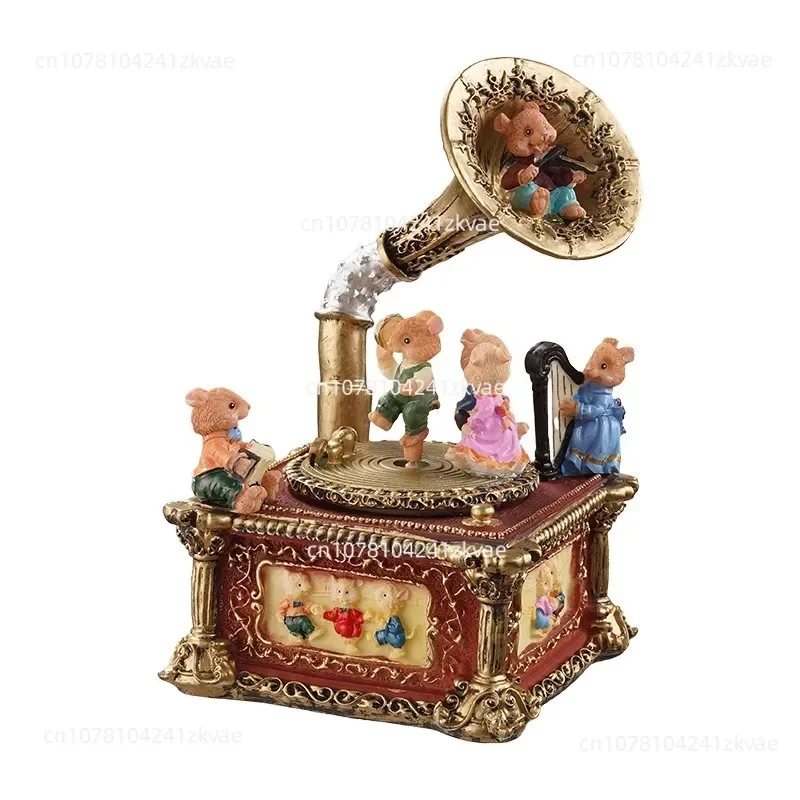 Vintage Music Box, Phonograph Decoration, Clockwork Music Box, Practical Birthday Gift for Girls and Princess Girlfriends
Vintage Music Box, Phonograph Decoration, Clockwork Music Box, Practical Birthday Gift for Girls and Princess Girlfriends