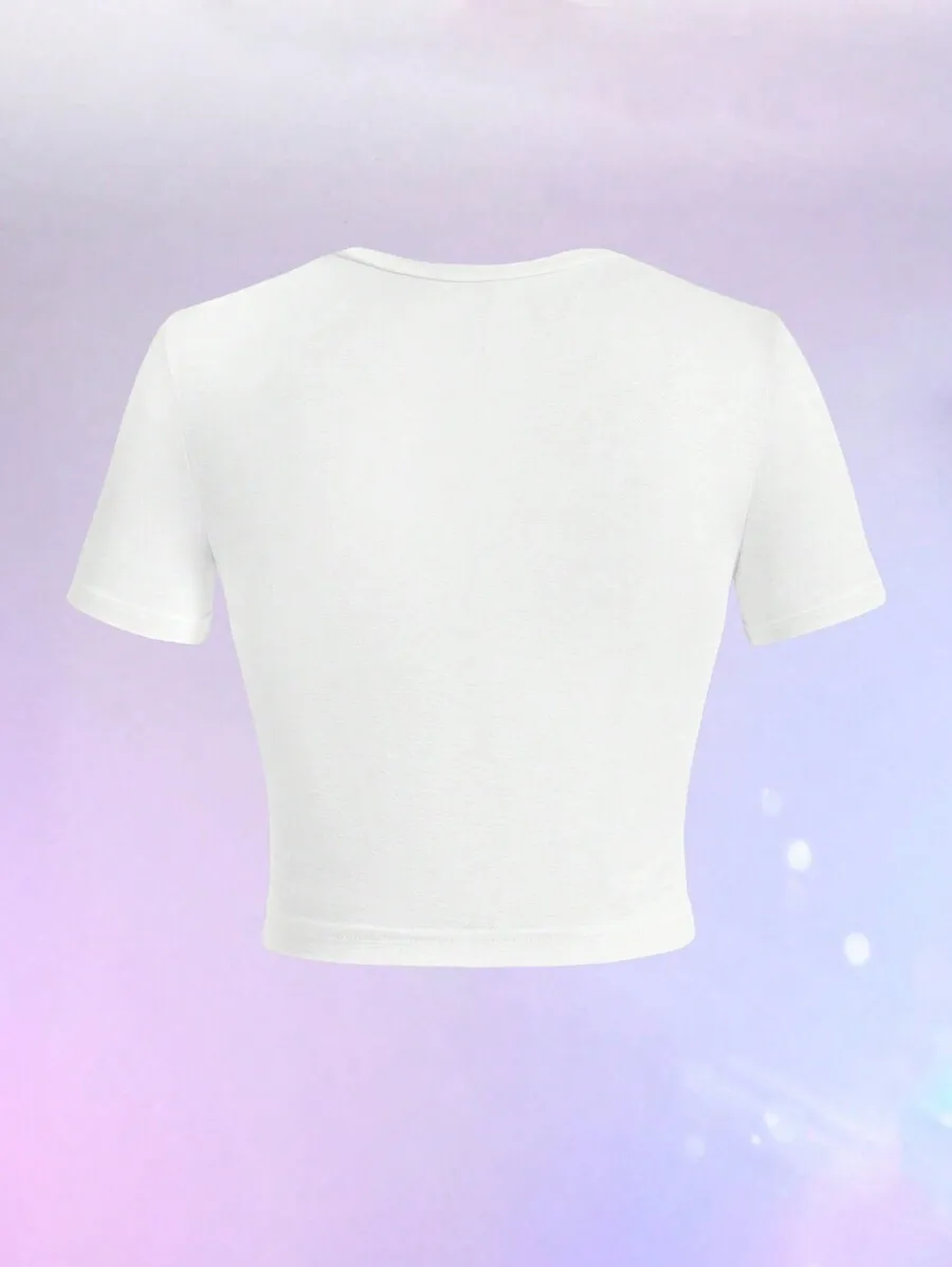 Womens Cropped Short Sleeve Workout Top Gym Fitness Tee
Womens Cropped Short Sleeve Workout Top Gym Fitness Tee