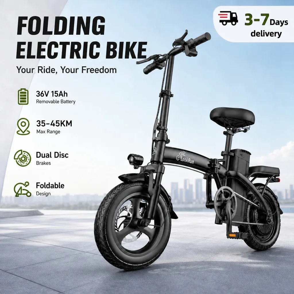 Adult Electric Bicycle 36V 15Ah Battery 400W Motor Electric Bike,Electric Bike Adults, E Bike Electric,Bicicleta Eléctrica Adult,14 Inch Thick Tire Top Speed 28mph Range 45 Miles
Adult Electric Bicycle 36V 15Ah Battery 400W Motor Electric Bike,Electric Bike Adults, E Bike Electric,Bicicleta Eléctrica Adult,14 Inch Thick Tire Top Speed 28mph Range 45 Miles