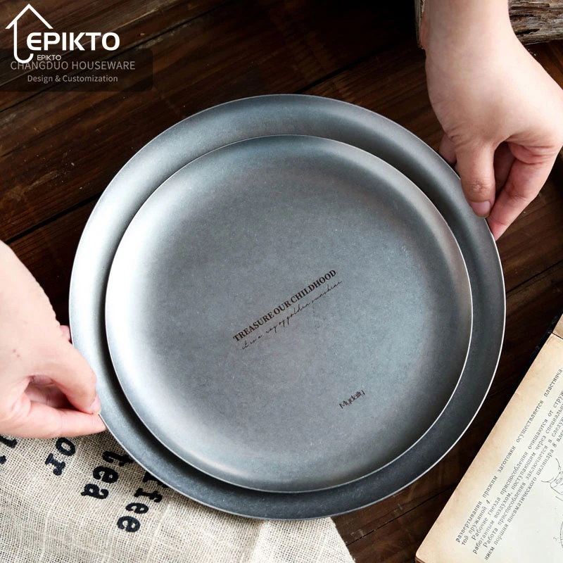 Epitko-Vintage Stainless Steel Dish, Retro Series, Nordic Style Plates, Minimalist Design, Industrial Style, Kitchen Tableware
Epitko-Vintage Stainless Steel Dish, Retro Series, Nordic Style Plates, Minimalist Design, Industrial Style, Kitchen Tableware