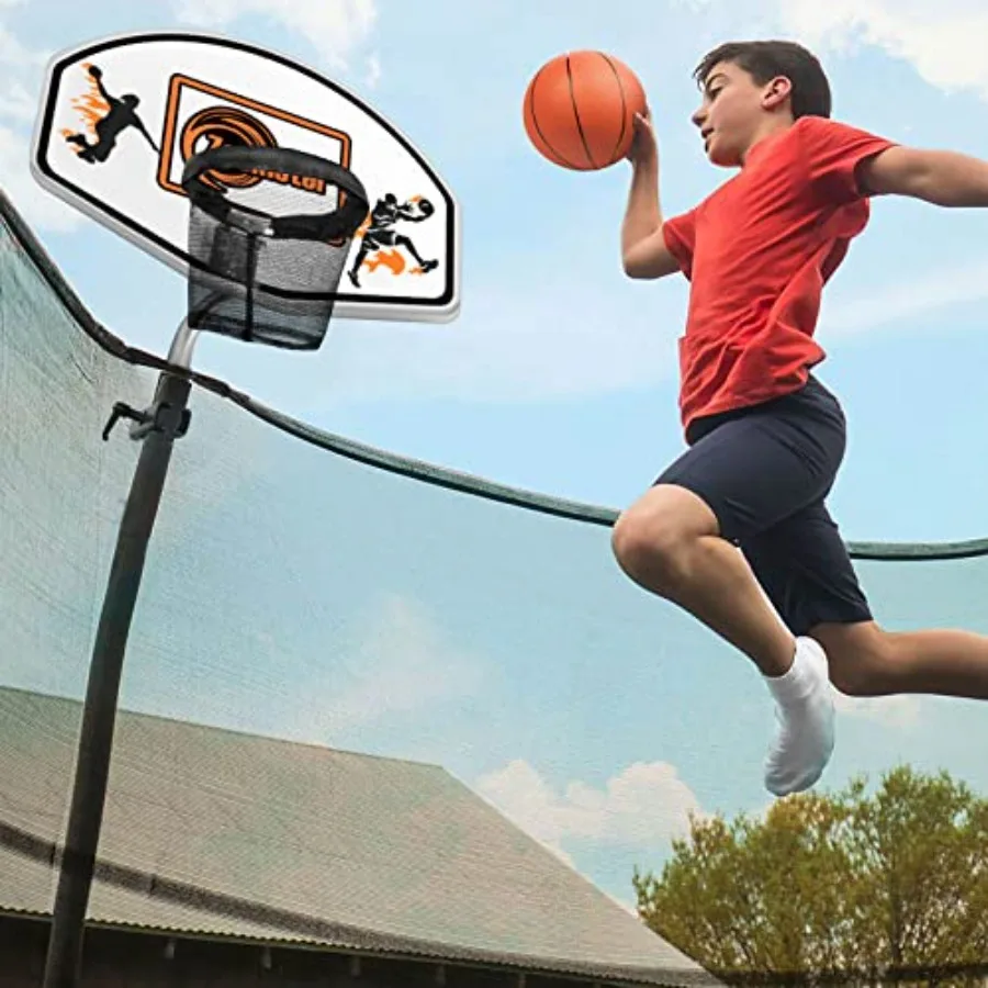 Trampoline Basketball Hoop with Mini Basketball, Easy to Install, Fits Straight and Curved Poles, Durable Steel Frame, Black Fi
Trampoline Basketball Hoop with Mini Basketball, Easy to Install, Fits Straight and Curved Poles, Durable Steel Frame, Black Fi