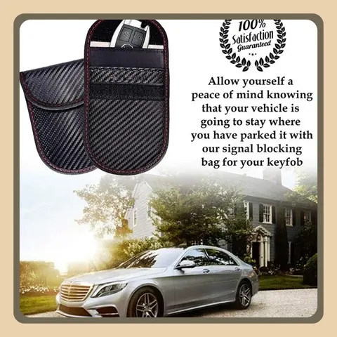Car Rfid Signal Blocking Bag Cover Signal Blocker Case Faraday Cage Pouch For Keyless Car Keys Radiation Protection