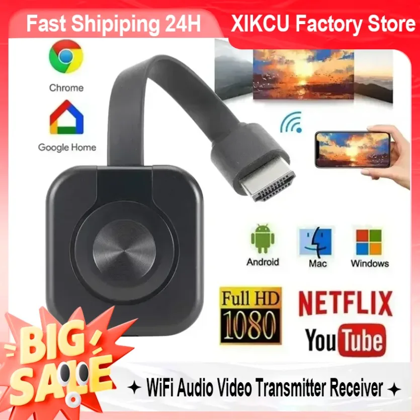 XIKCU Wi-Fi аудио-видео передатчик приемник телефон HDMI-совместимый адаптер зеркального экрана дисплея для iOS Android ПК приемник
XIKCU Wi-Fi аудио-видео передатчик приемник телефон HDMI-совместимый адаптер зеркального экрана дисплея для iOS Android ПК приемник