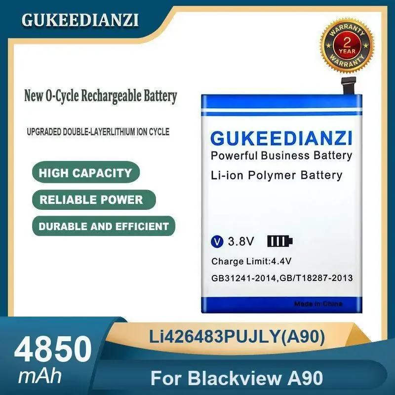 High Capacity 4850mAh Li426483PUJLY(A90) Mobile Phone Battery For Blackview A90
High Capacity 4850mAh Li426483PUJLY(A90) Mobile Phone Battery For Blackview A90