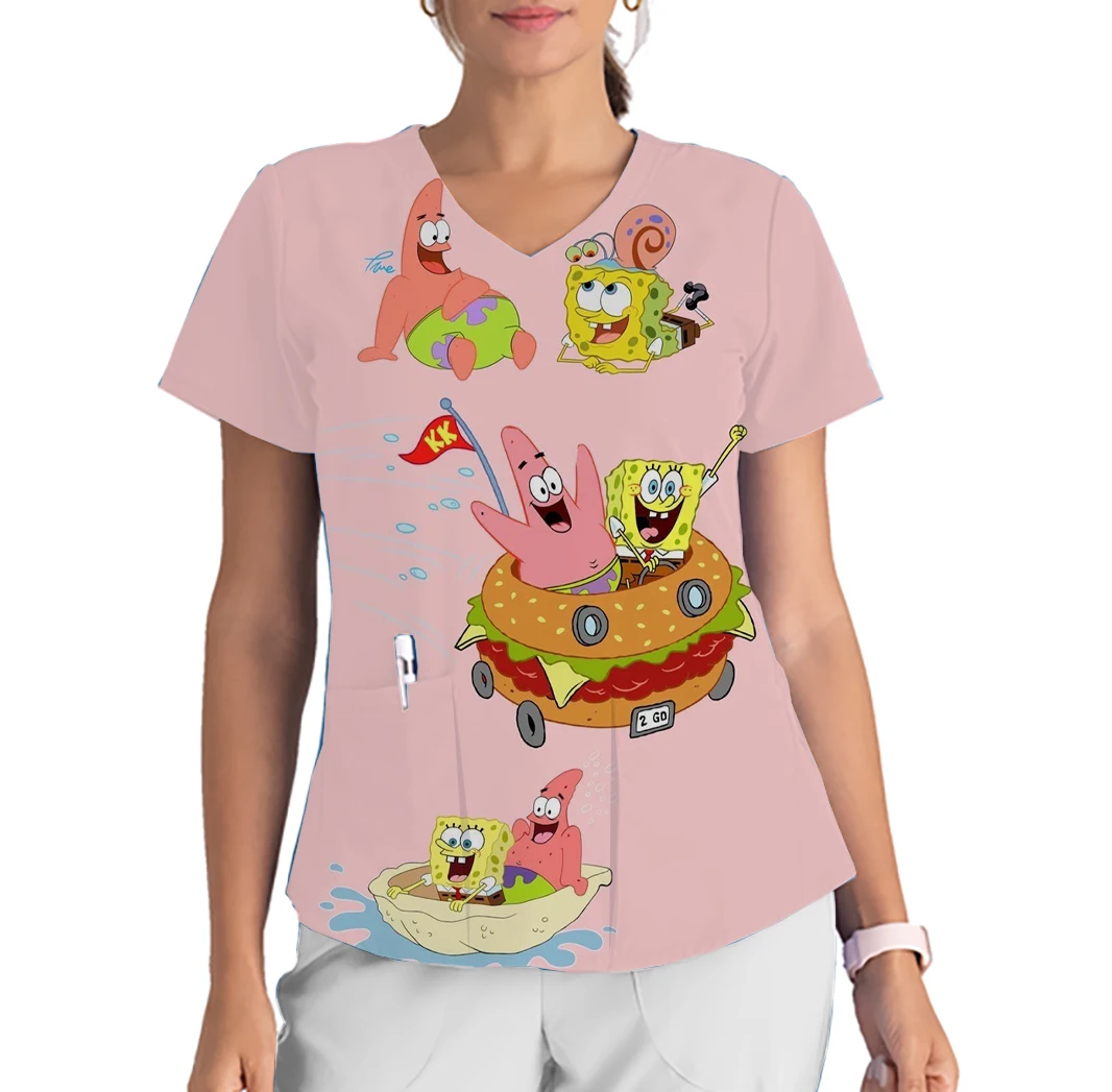 Spring and summer men's and women's nursing clothes, high-quality cartoon element printed short sleeved tops, T-shirts and cloth
Spring and summer men's and women's nursing clothes, high-quality cartoon element printed short sleeved tops, T-shirts and cloth