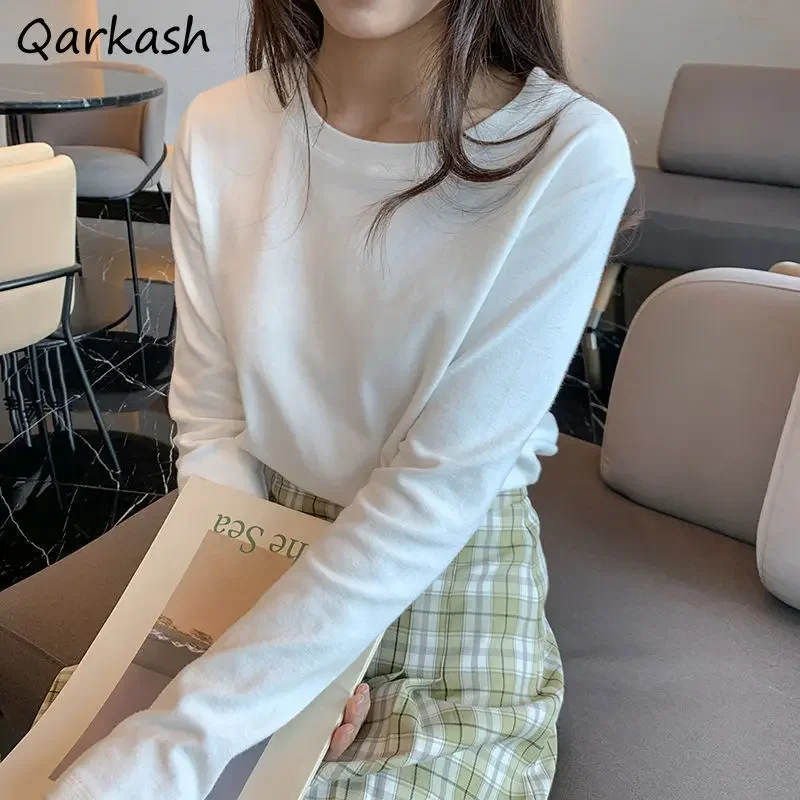 Футболки женские, весенне-осенние, универсальные простые модные топы, футболка, базовая популярная уютная одежда, женский топ с круглым вырезом Mujer Camisetas
Футболки женские, весенне-осенние, универсальные простые модные топы, футболка, базовая популярная уютная одежда, женский топ с круглым вырезом Mujer Camisetas