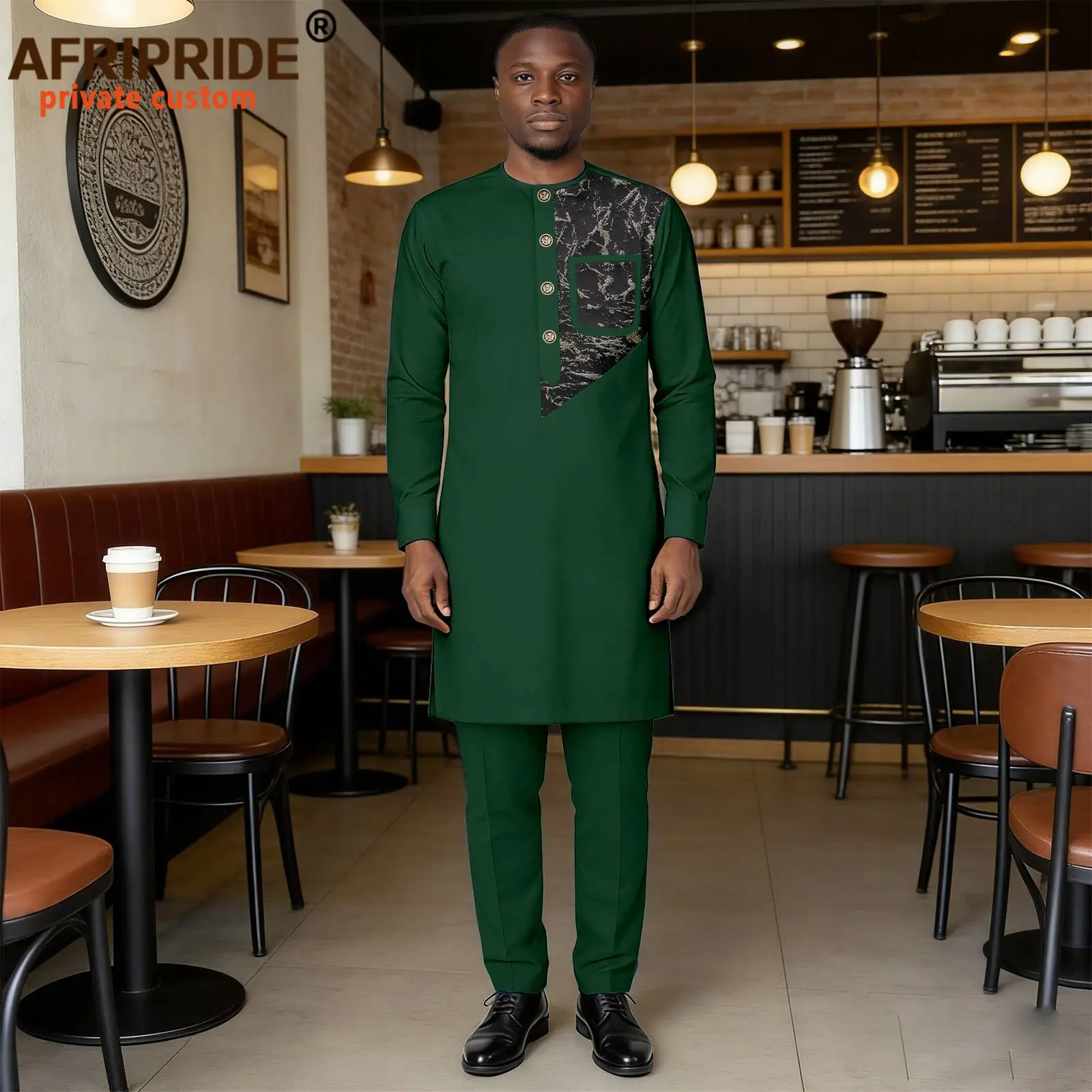 Dashiki Men African Clothes Applique Single Breasted Polo Shirts and Pants 2 Piece Set Traditional Attire Ankara Outwear 2616075
Dashiki Men African Clothes Applique Single Breasted Polo Shirts and Pants 2 Piece Set Traditional Attire Ankara Outwear 2616075